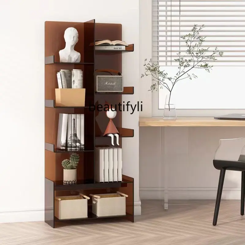 zq Acrylic Bookcase Display Cabinet Cosmetics Multi-Layer Composite Shelf Display Rack Shelf Floor-Standing Rack