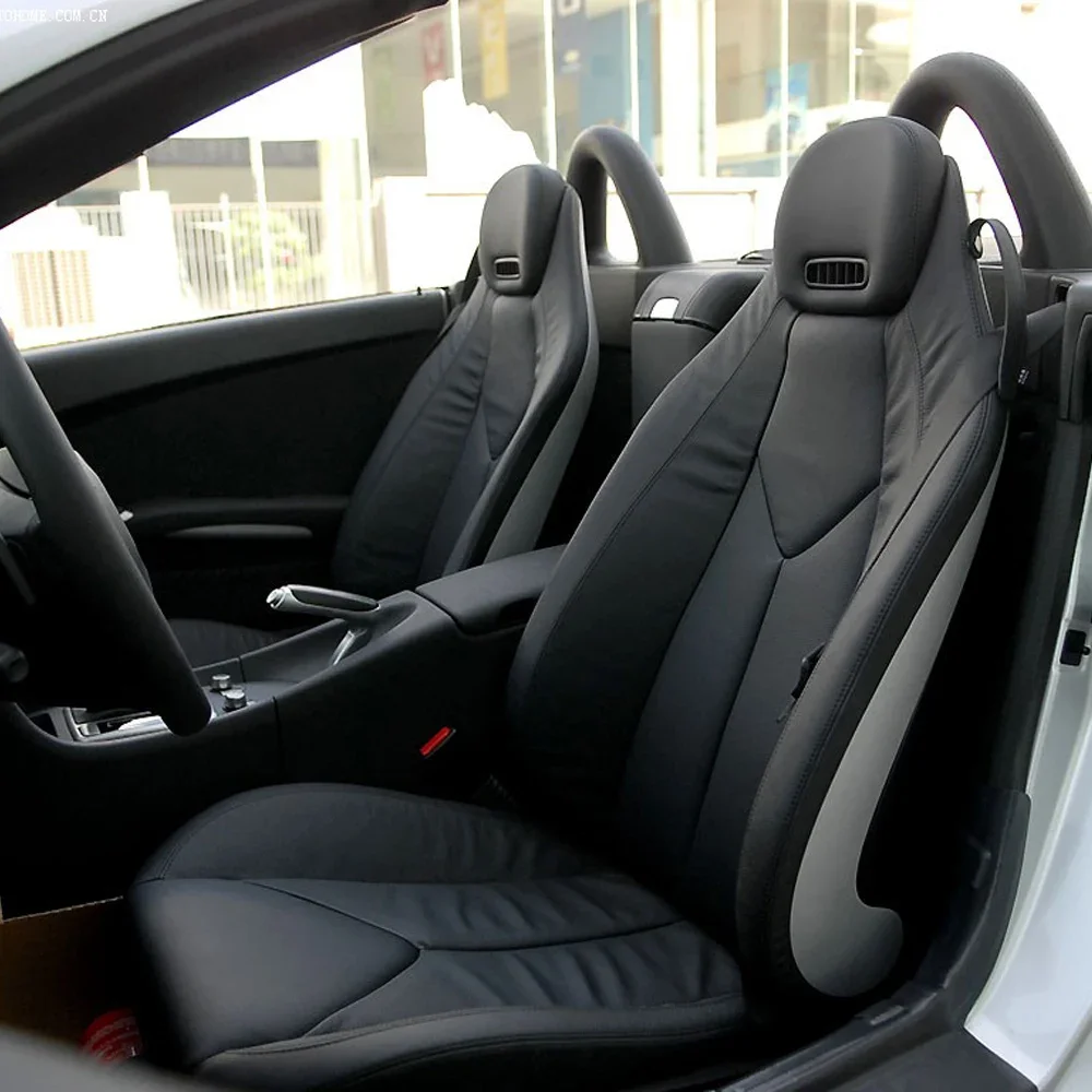 Spezieller Autositzbezug für Mercedes Benz SLK 2004 2005 2006 2007 2008 2009 2010, PU-Leder Sitzkissen-Schutz, Sitzbezüge – Detail 2