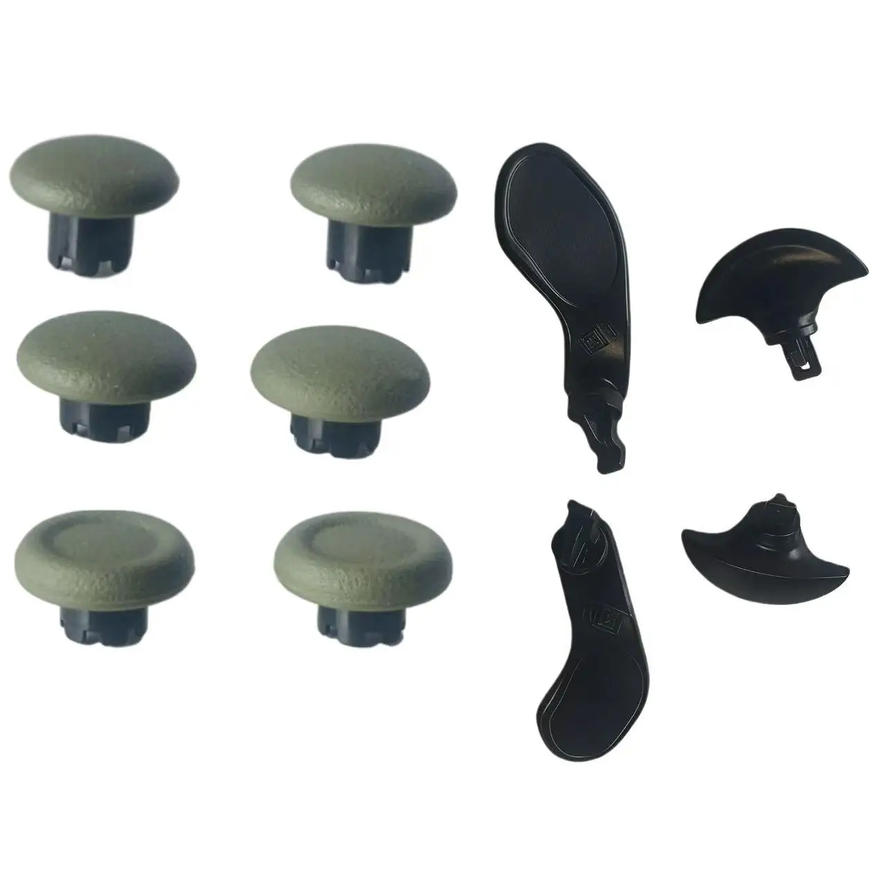 

10 PCS Replacement High and Low Army Green Swappable Thumbsticks Joysticks Cap For PS5 Edge Dualsense Controller with 4 Paddles