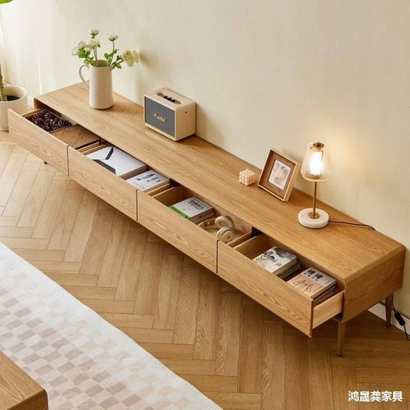 Nordic Japanese TV Stands Minimalist Living Coffee TV Stands Combination Modern Luxury Natural Home Furniture Ein Fernseher
