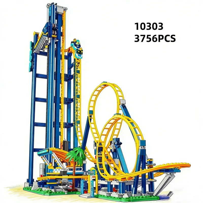 10303 Loop Roller Coaster Playground 3756Pcs Criativo Montar Bloco de Construção Presente Tijolo Crianças Brinquedo Educacional