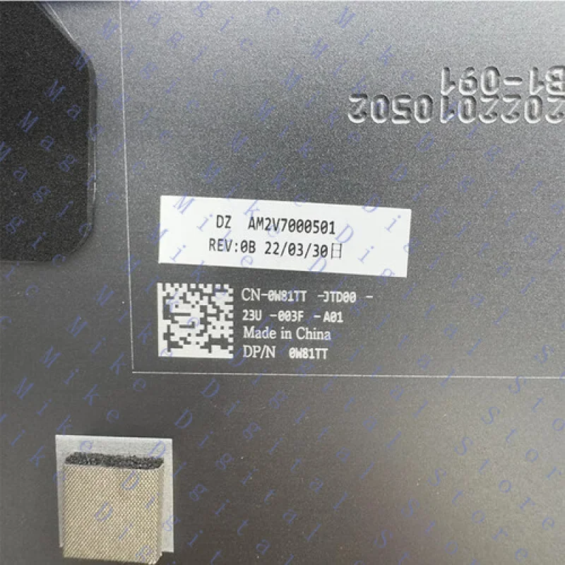 UU جديد لـ DELL Precision 7550 7560 LCD الغطاء الخلفي 0W81TT