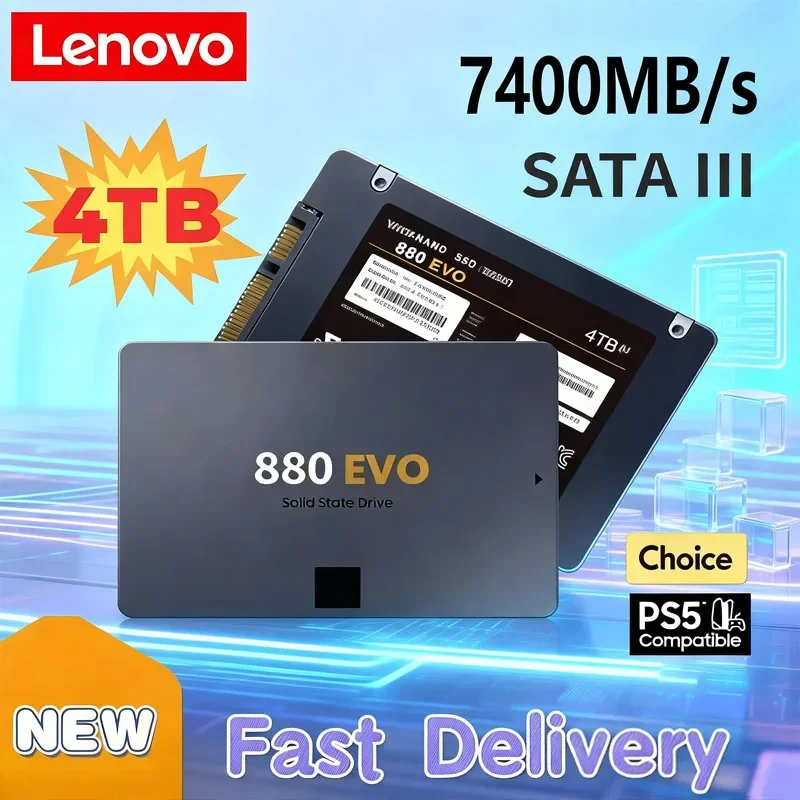 

Lenovo 4TB Solid State Disk SSD High Speed 500G 1TB 2TB Internal HDD Hard Drive Sata3 2.5 Inch For Laptop Microcomputer Desktop