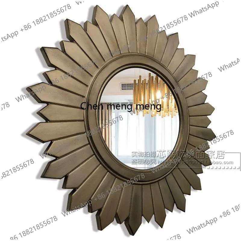 

Classical old decorative wall decoration hanging mirror custom entrance fireplace hall background wall decoration