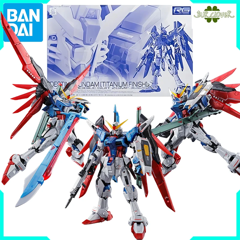 

Bandai Original GUNDAM PB RG Series DESTINY GUNDAM [TITANIUM FINISH) Anime Action Figure Assembly Model Toys