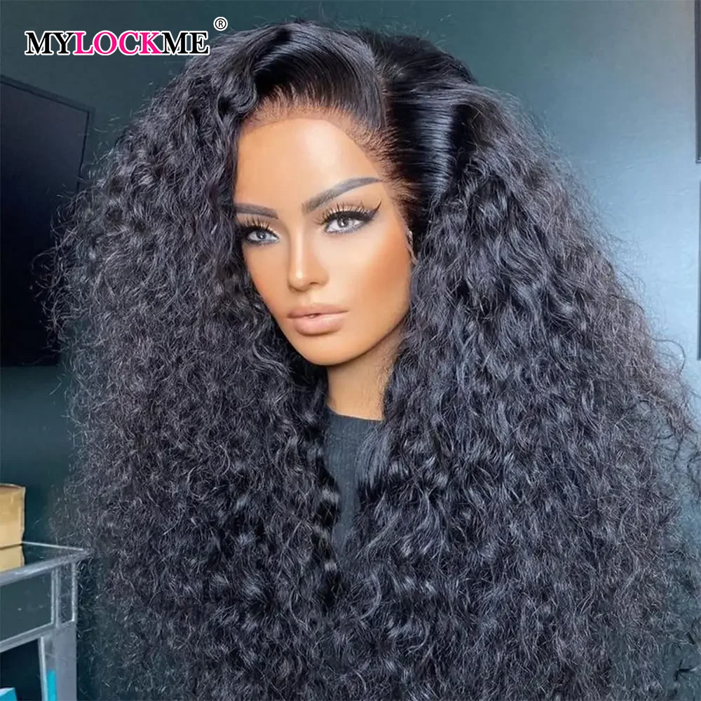 

Kinky Curly Lace Front Wigs Human Hair Deep Wave 30 32Inch 200% 13x4 13x6 Lace Frontal Wigs For Woman Pre Plucked Lace Closure