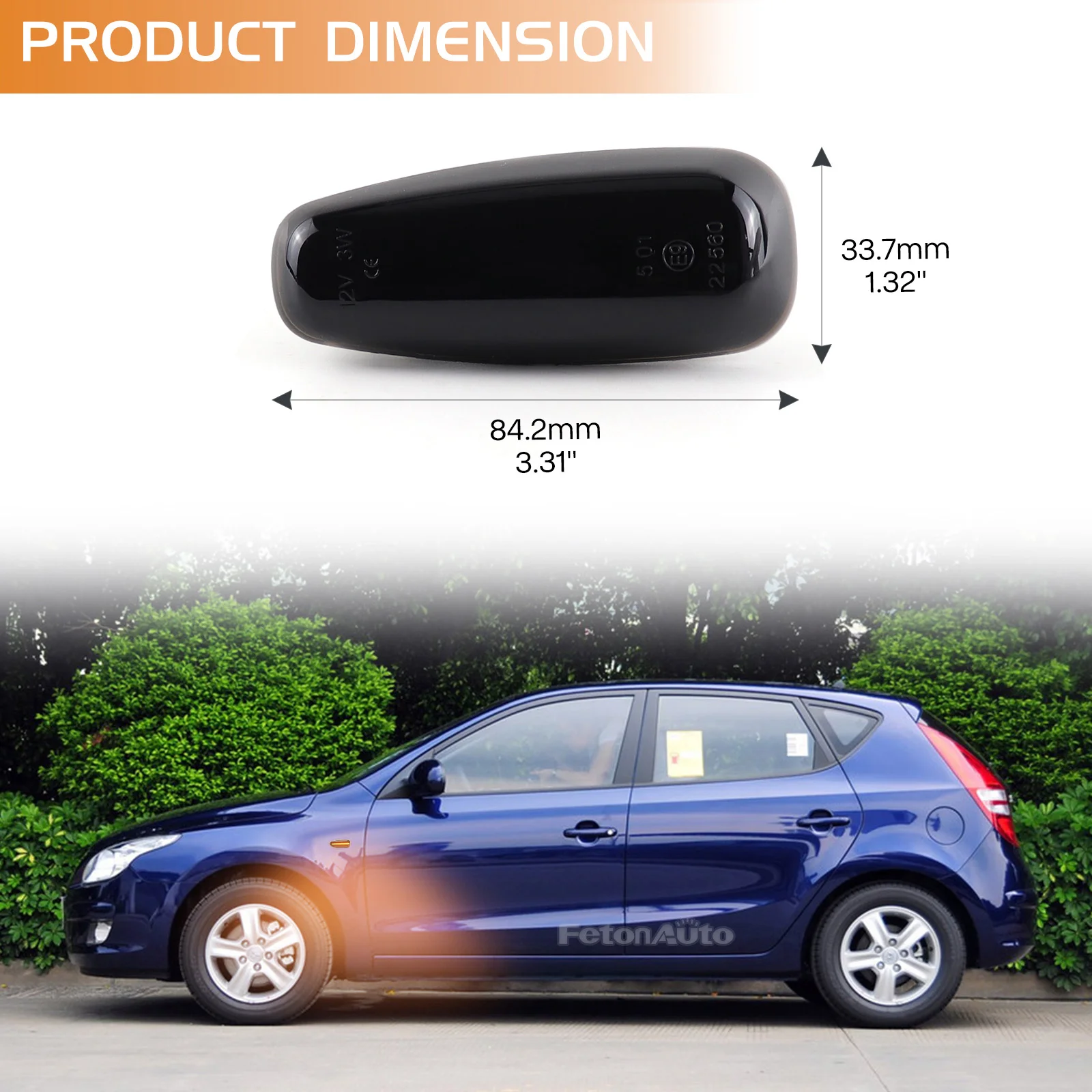 علامة جانبية متتابعة بدوره مصباح إشارة لشركة هيونداي i30 CW FD Grandeur TG Avante Elantra KIA Ceed Carens Rondo Pro Rio 3