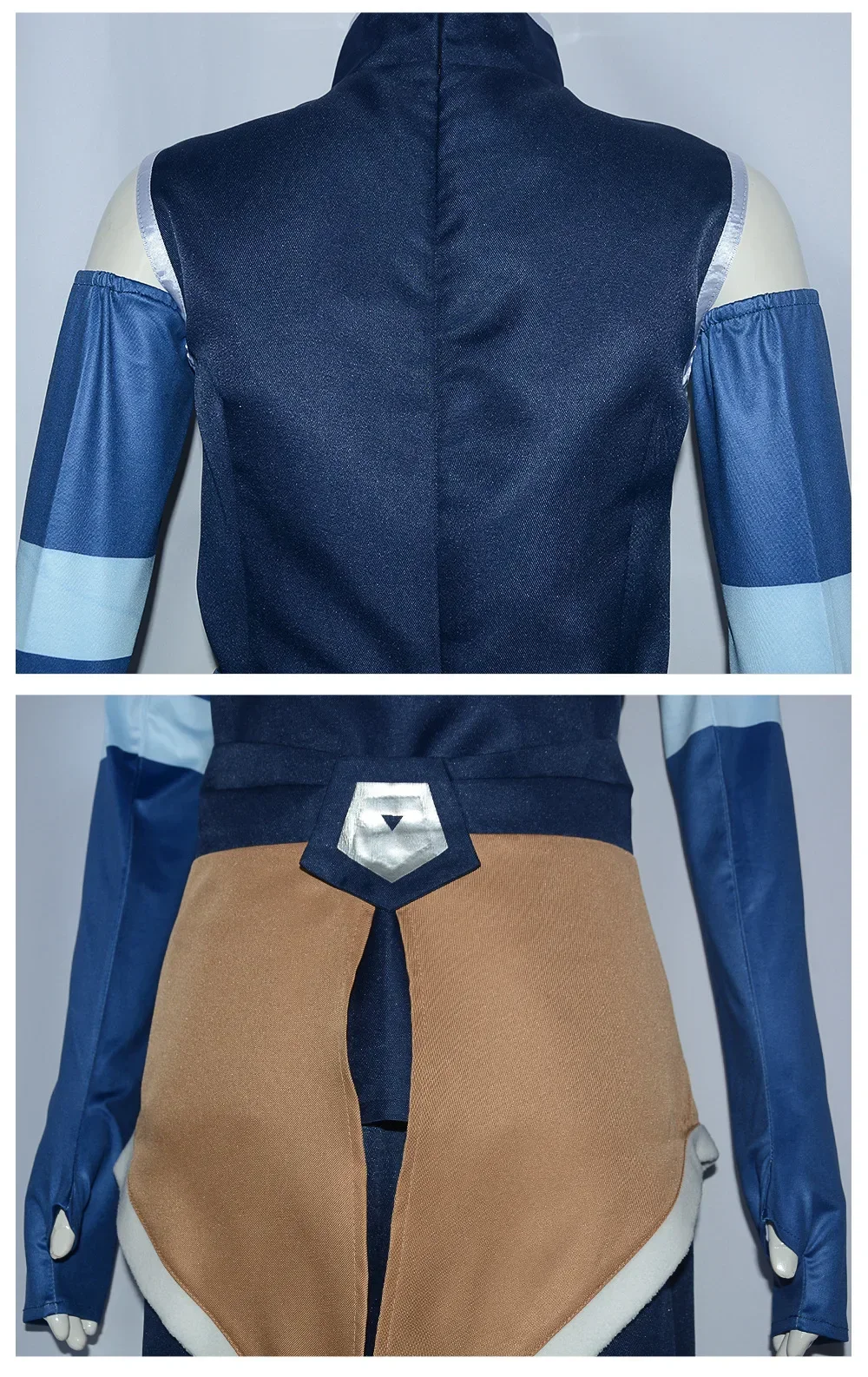 Disfraz de Anime Avatar The Last Airbender Korra, Top azul, pantalones, uniforme, conjunto completo, traje elegante para fiesta de juegos de Carnaval y Halloween