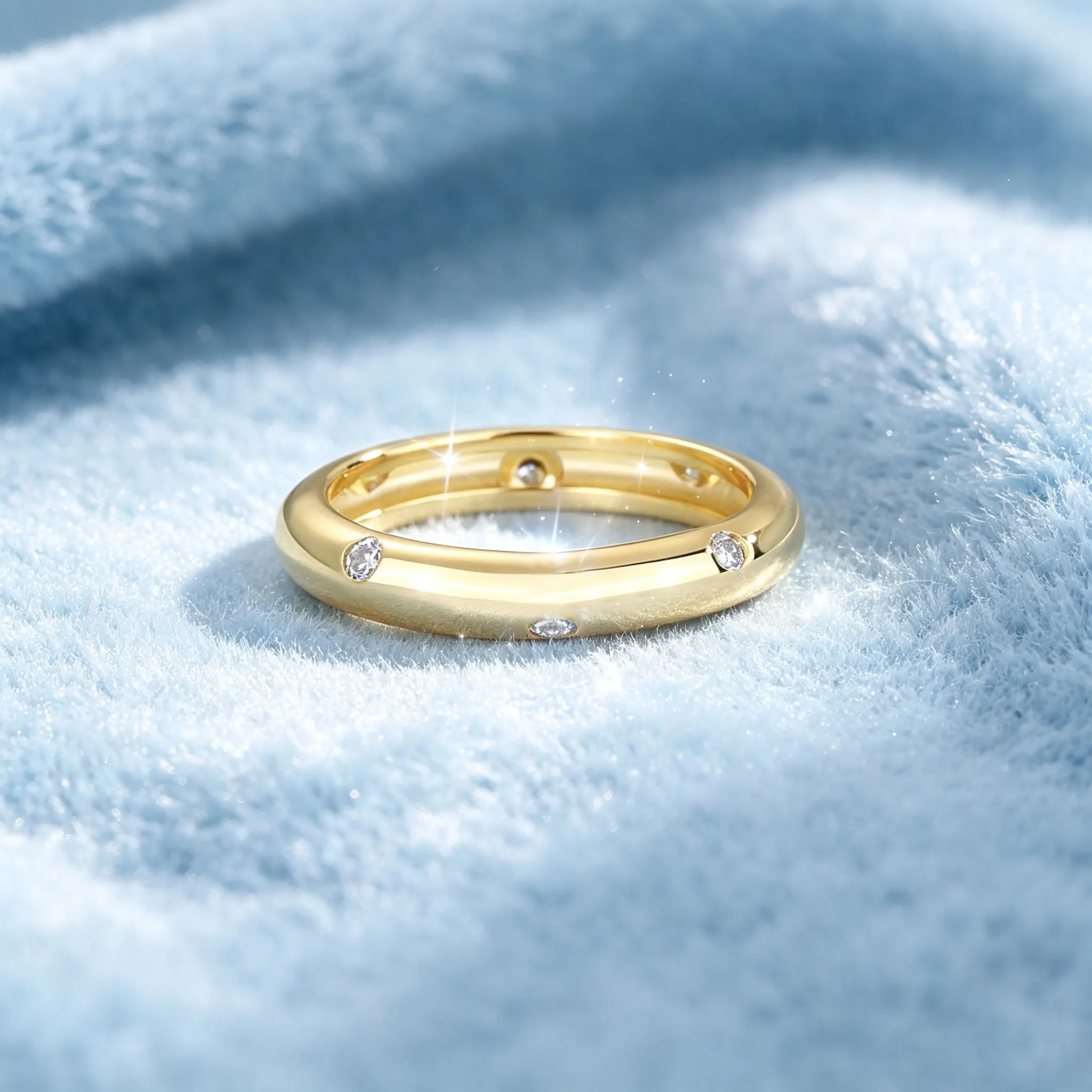 Gold Fashion 925 Silver Ring, Children's Color Does Not Fade, Ins Style Moissanite Light Luxury High-End Ring, Elegant High-End Versatile Men and Women's Valentine's Day, Halloween, Christmas Gifts, Birthday Gifts, Holiday Gifts, Exquisite Jewelry