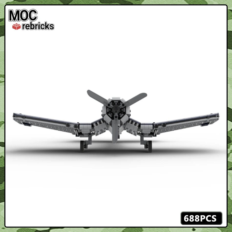 MOC Military Series importer nights Model UCS Fought F4U Corsair Flying Weapon Parts Set, DIY Kids Toys, Birthday Gifts