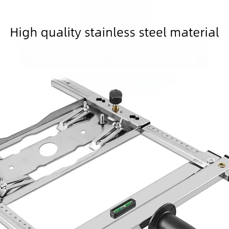Adjustable Panel Cutter Multifunctional Plank Cutting Bracket Clear Scale Cutting Locator Woodworker Decoration Tools with Level