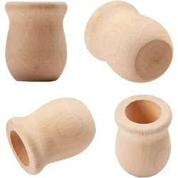 10 pcs 1.5 Inch 10pcs Unfinished Blank Wooden Vase Flower Vase Candle Cups Handmade Natural Flower Container Candle Holders