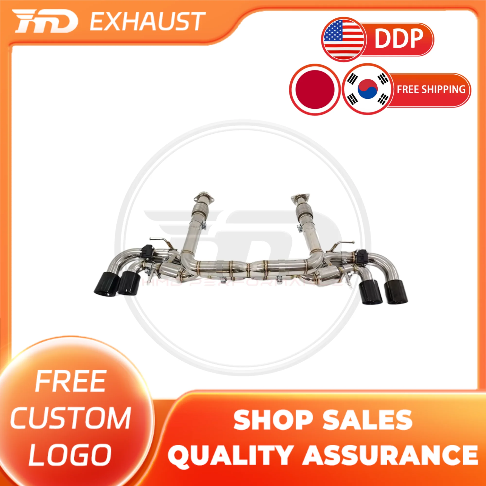 

HMD Hot sale stainless steel Exhaust System Performance Catback for Chevrolet Corvette C8 Muffler With Valve