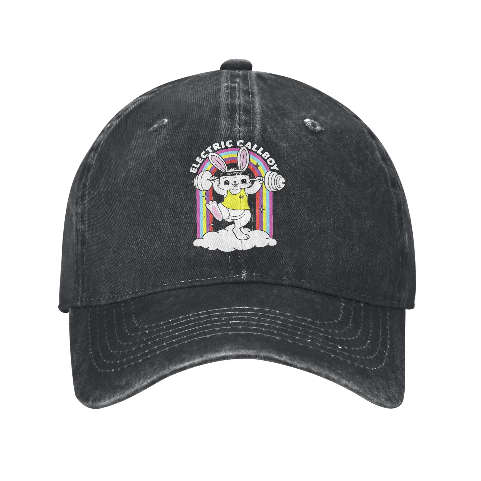 

Electric Callboy Baseball Cap Casual Distressed Denim Washed German Music Sun Cap Unisex Outdoor Summer Adjustable Fit Caps Hat