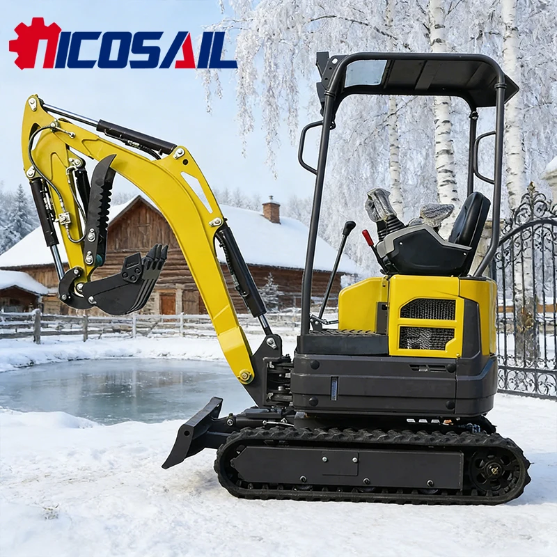Hochwertiger Mini-Raupenbagger mit 1,8 T Dieselmotor und hoher Last, multifunktionaler hydraulischer Kleinbagger