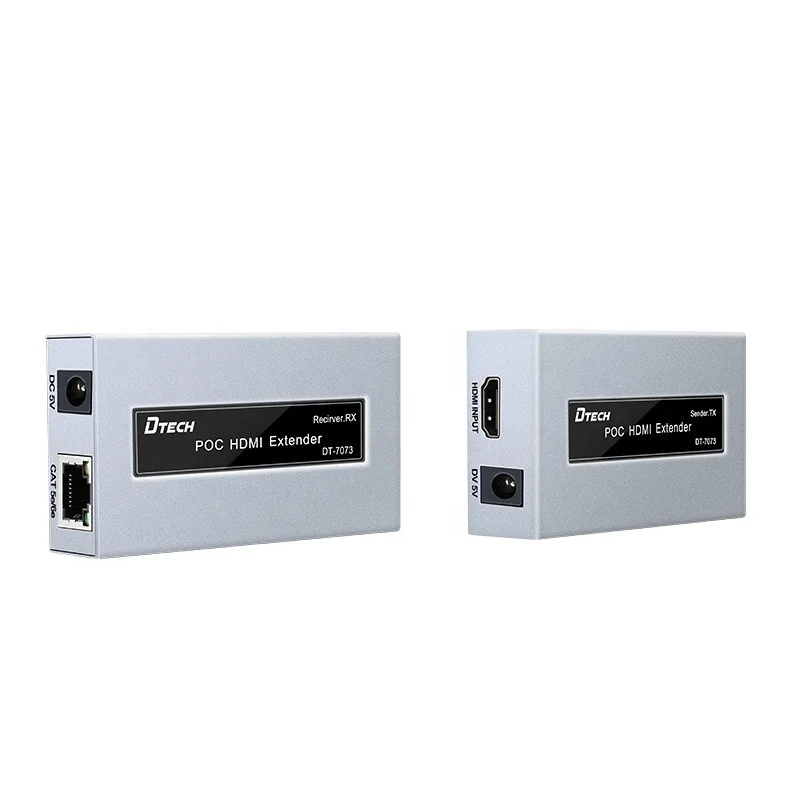 DTECH POC HDMI Extender 50M 1080P 60Hz Transmission Via Cat5e/6e Cable Audio Video Extender