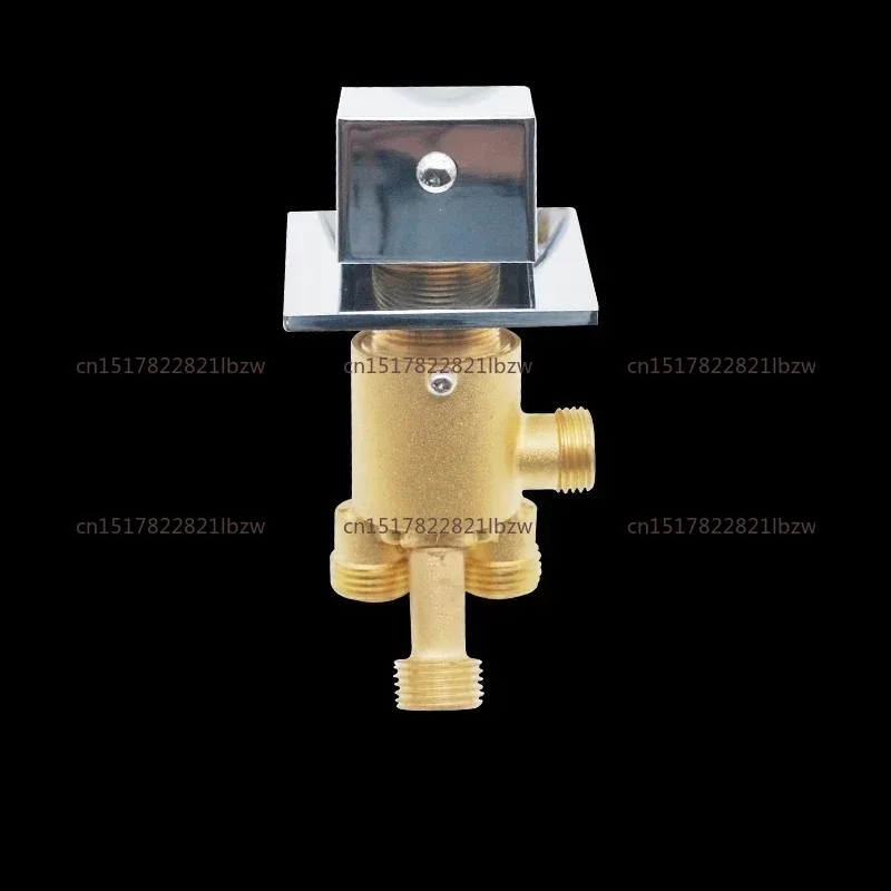 Bathtub with one in two out water distribution valve, shower head and faucet bathroom multifunctional water outlet switch set