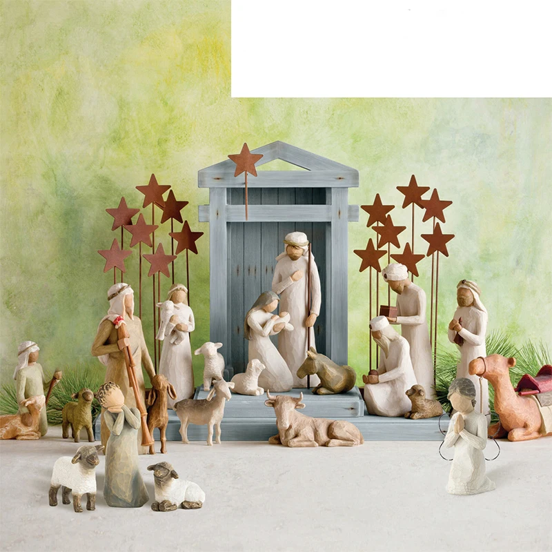 Christmas Jesus Nativity Scene Figures Set Christian Decor Resin Ornament Desk Decor Holiday Gift