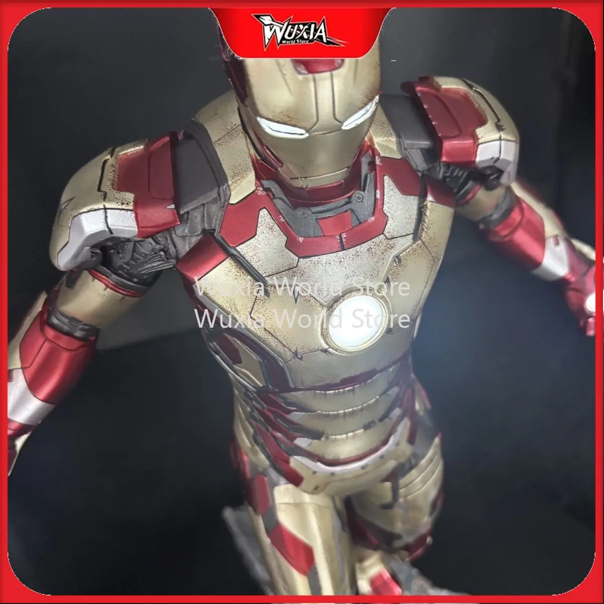 

50cm Height Mark42 Figure Marvel Anime Figures Collection Model GK Light-up Desktop Ornament Decorations Best Gifts for Children