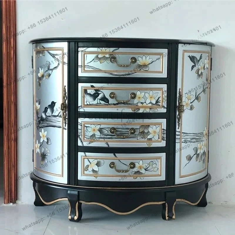 

Входной шкаф Полукруг из массива дерева Окрашенный классический входной шкаф для сувениров Прихожая