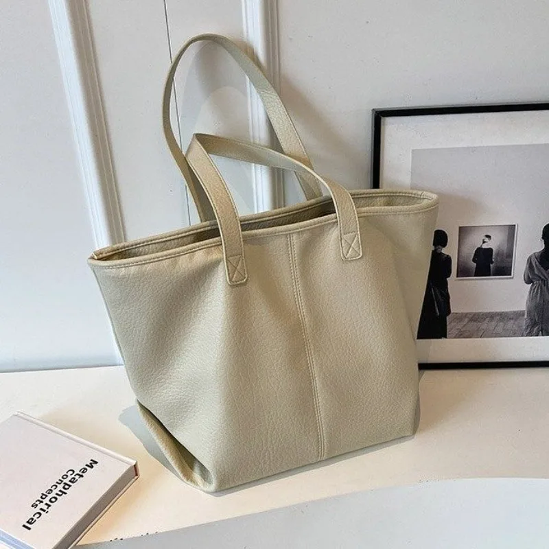 

Autumn Winter Fashion Leather Shoulder Bag High End Paris Classic Vintage Craft Casual Crossbody Tote Bag Warm Trendy Ladies