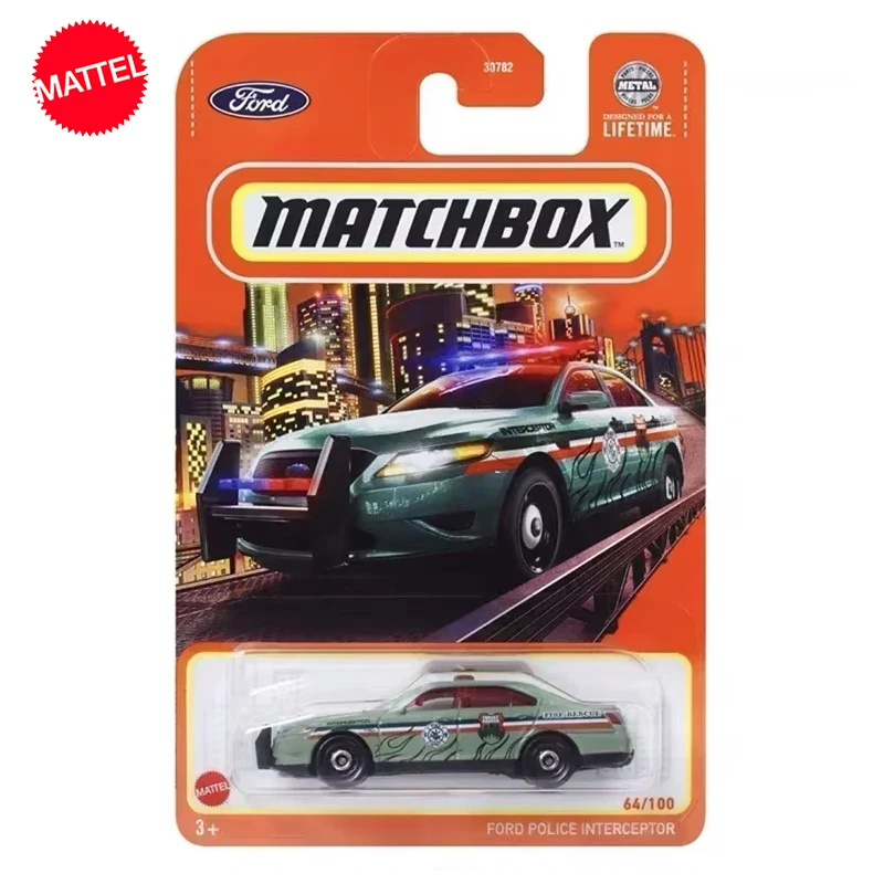 

Original Mattel Matchbox Car 1/64 Metal Diecast Toys for Boys Ford Police Interceptor Vehicle Model Collection Birthday Gift