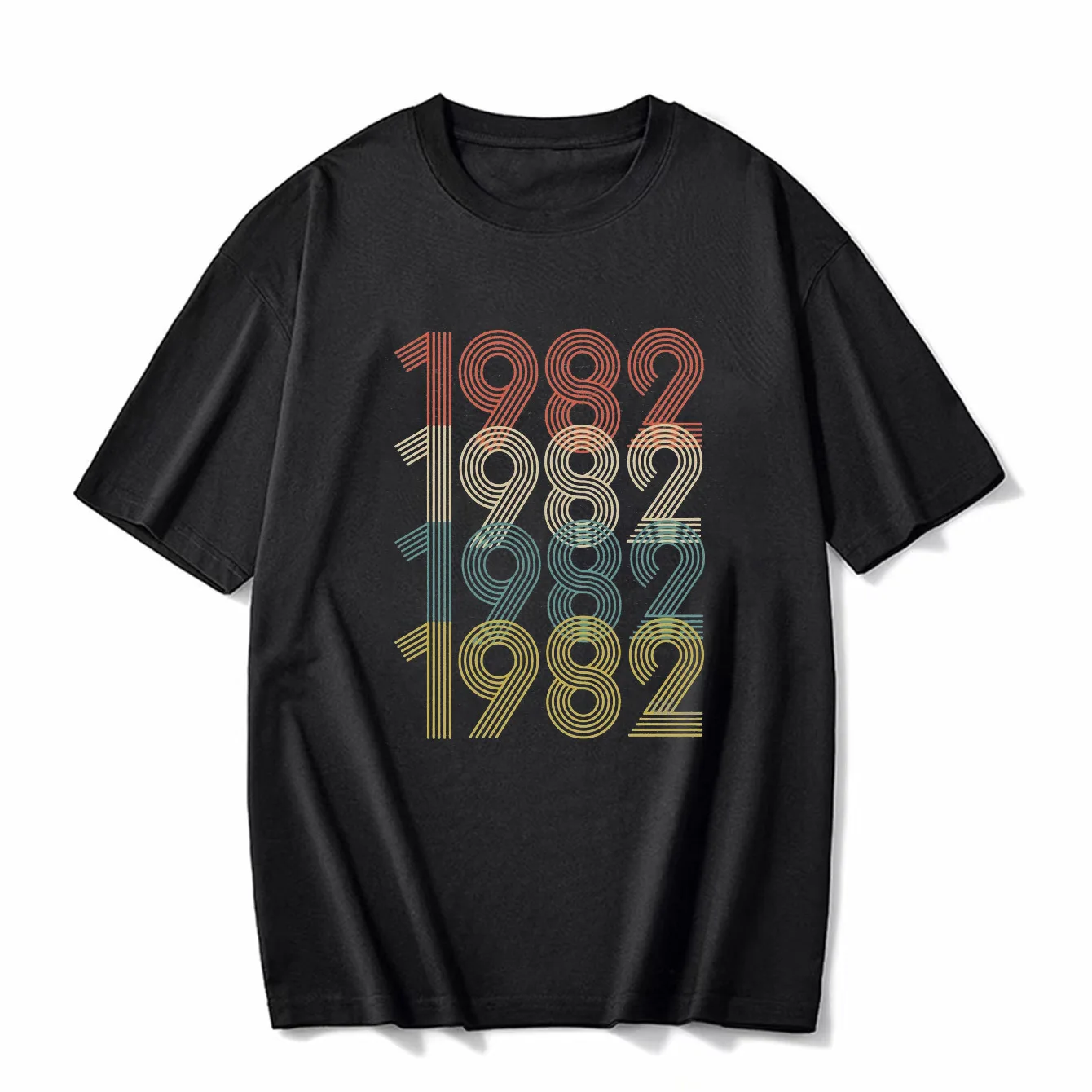 Birthday Short-sleeved T-shirt Digital Print 1980-1989 Pattern Birthday Gift for Men and Women's Tops Europe and United States
