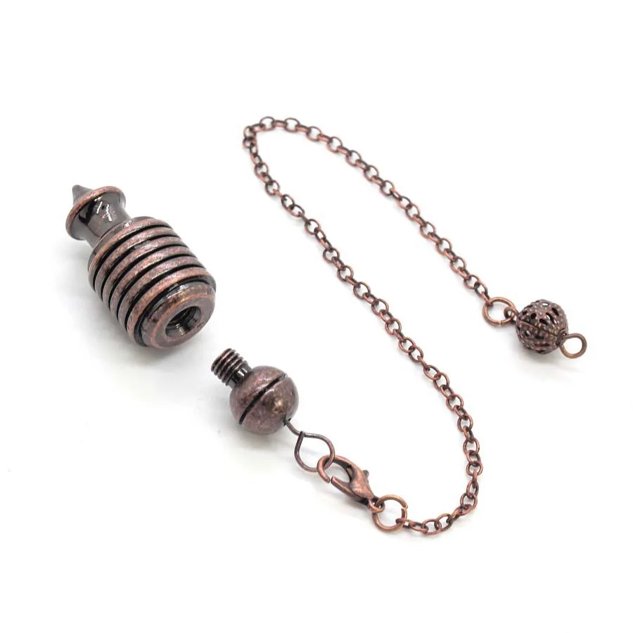 Silver Color Open Copper Pendulum for Dowsing Reiki isis Metal Pendulum Dowser question Answer Divination Spiritual Pendulo x229