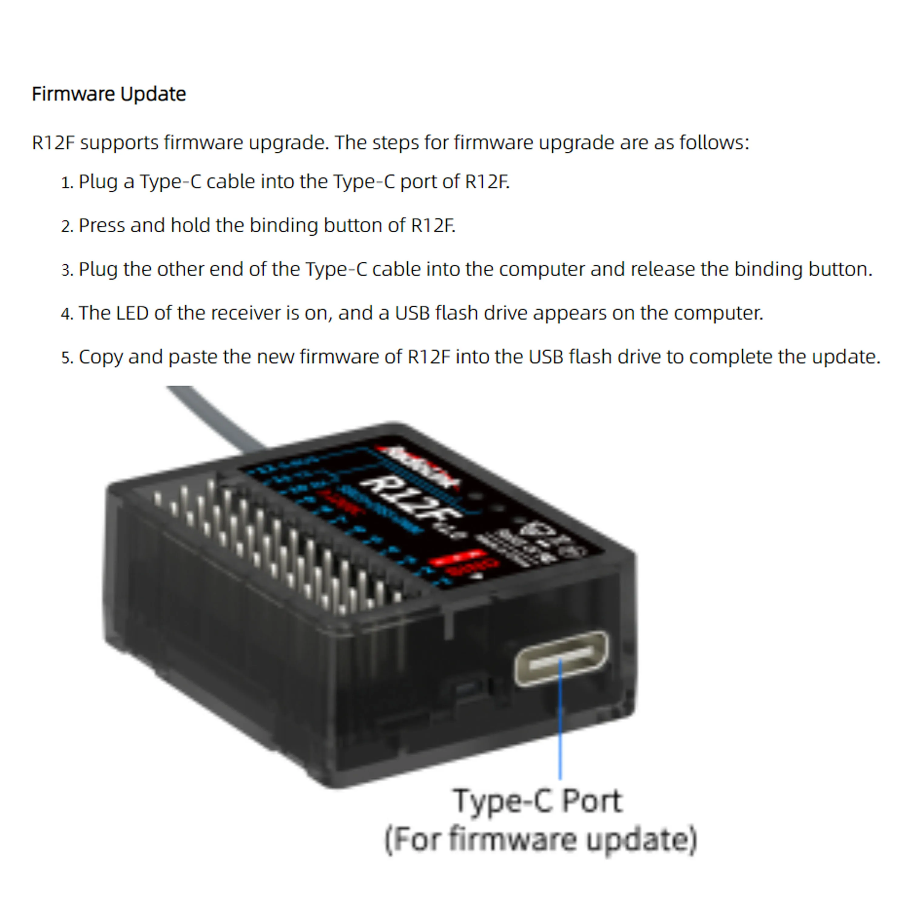 Radiolink R12F 2.4G 12 Channel Receiver Built-in Simulator Program with Voltage Transmission & Telemetry for RC Plane Car Parts