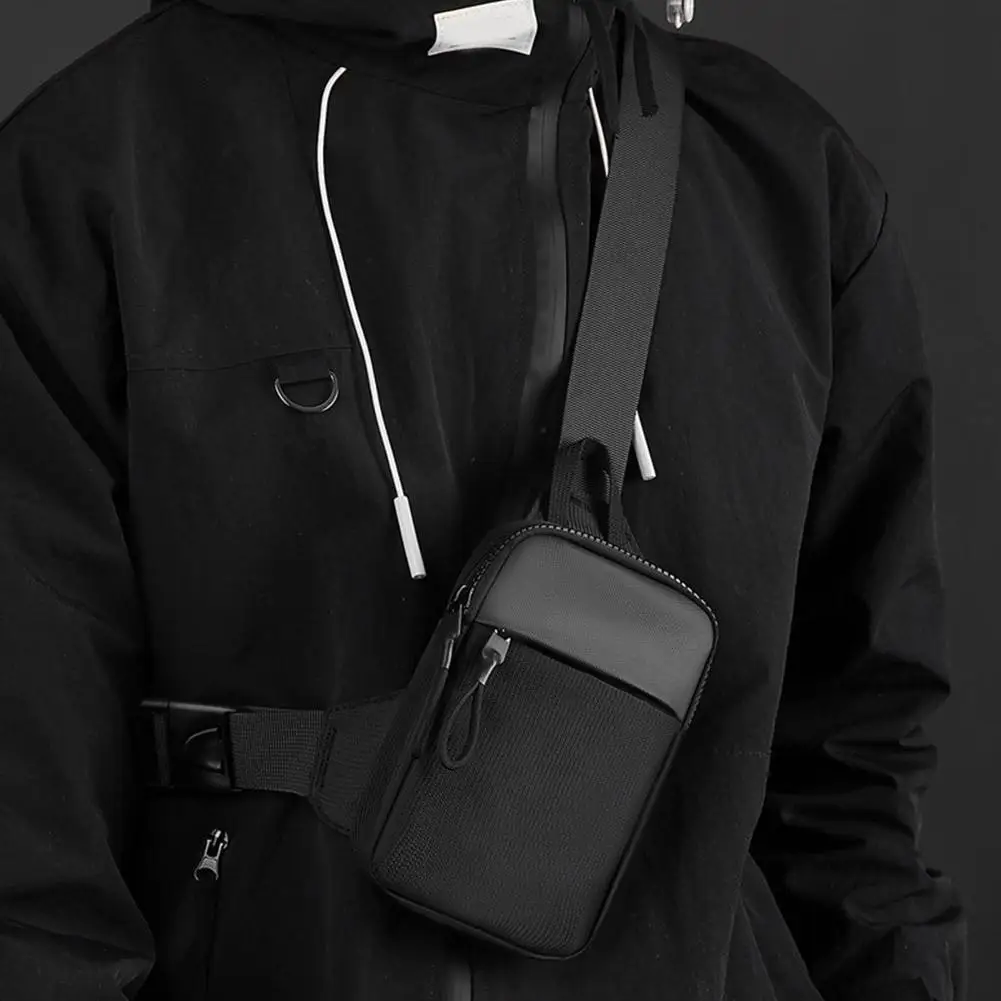 Tas Selempang Dada Berkualitas Tinggi Desain Nyaman Serbaguna Hasil Akhir Bertekstur Bergaya Pilihan Berbagai Ukuran untuk Penggunaan Sehari-hari Q5Z6