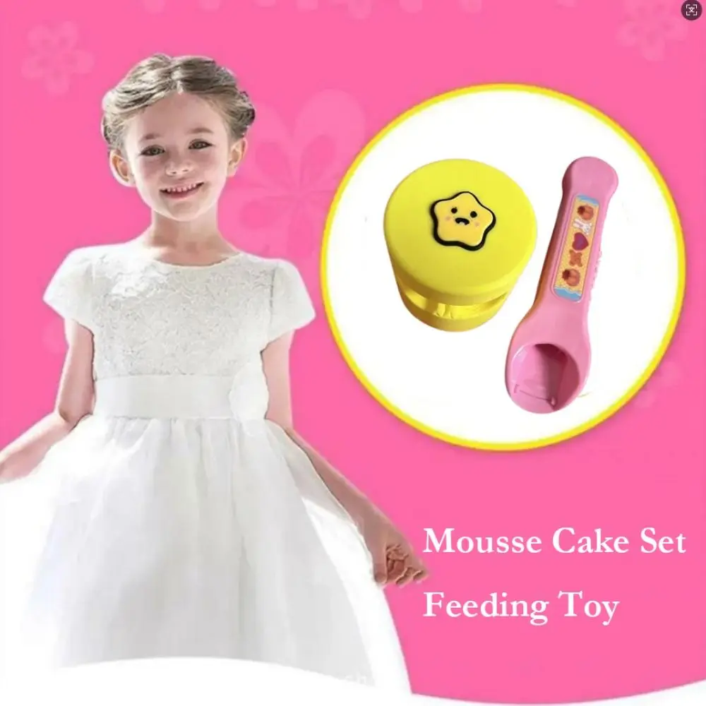 Conjunto de bolo de mousse de alimentação de alimentos, brinquedo de alimentação, dramatização, educação precoce, bolo de mousse, pudim, brinquedo de fingir, brinquedos de casa de brincar japonesa