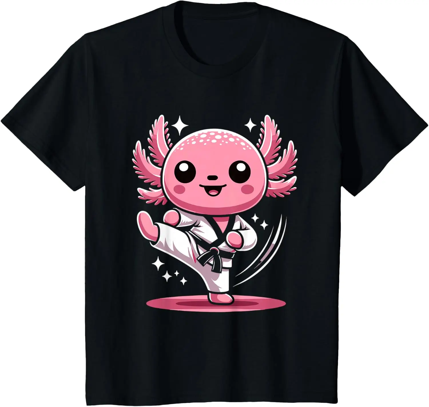 Karate Axolotl Martial Arts Taekwondo Kickboxing for Boys T-Shirt Cute Kawayi Summer Casual Kid T Shirt Camiseta Streetwear