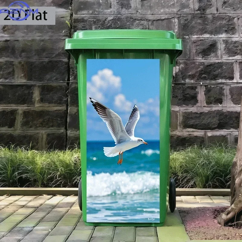 Multi‑usage Dustbin 2D Printed Decor Decal Custom‑look Ornament for Waste Container