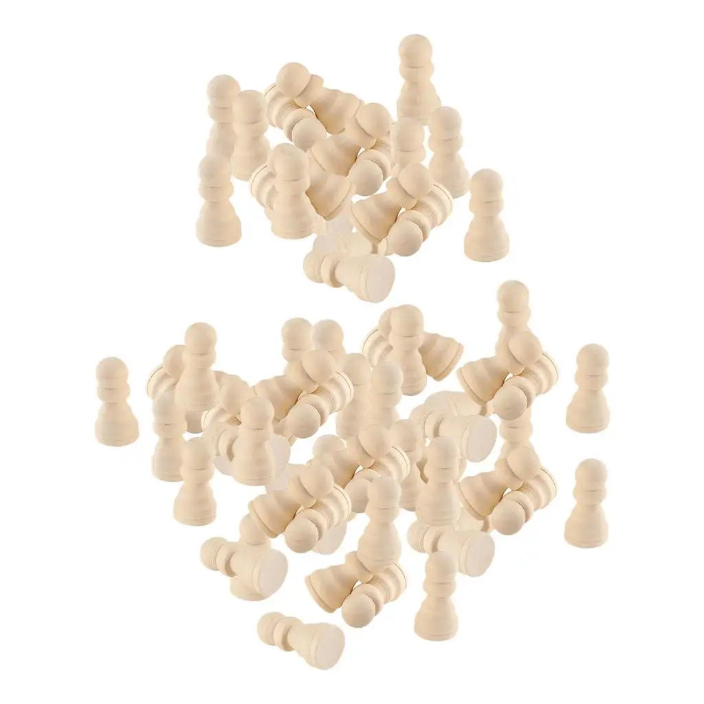 

Wooden Pieces Fine Texture Classic Wooden Games Chess Accessories for Kids Strategy Development