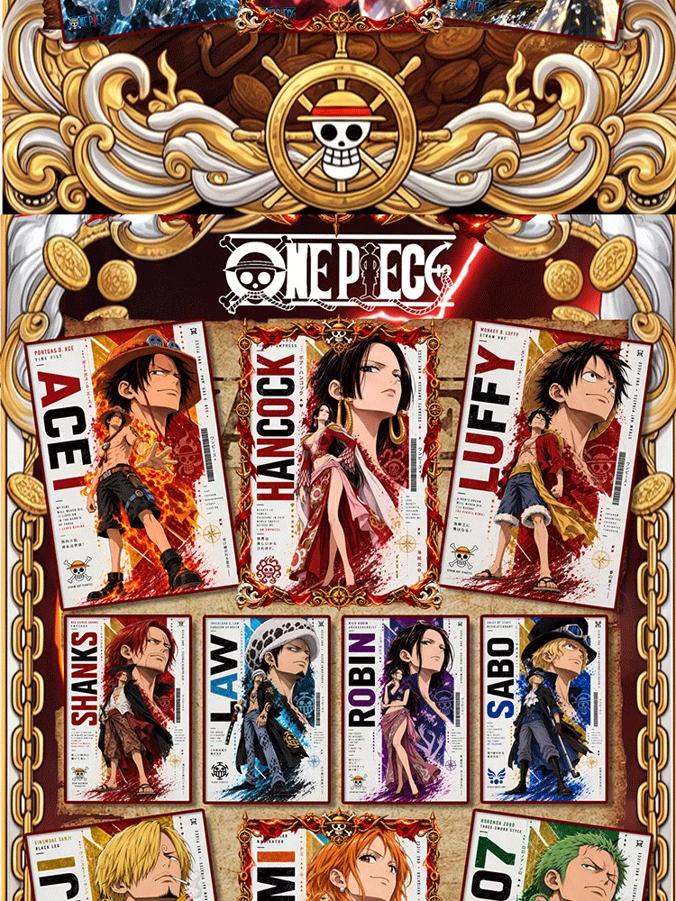 Wholesale One Piece A6 Size Collectible Cards Anime Manga Character Trading Cards Cartoon Collection Card Fan Gift Free Shipping