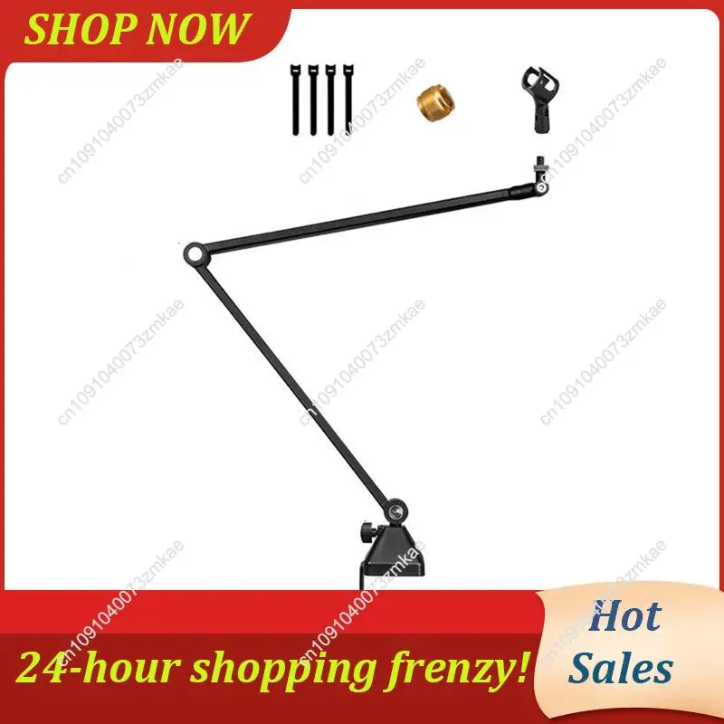 デイリーセールマイク、360-°-回転可能なマイクブームマイクスタンド、マイククリップ付き、3-8インチから5-8インチへのアダプターマイクスタンド