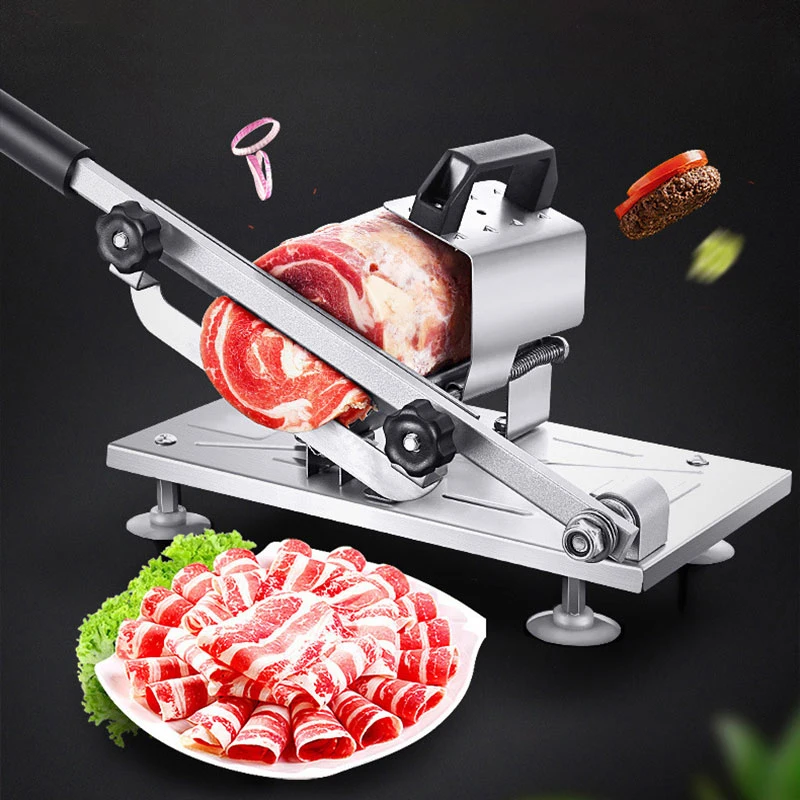 

Manual Meat Slicer Machine Universal Home Shop Stainless Steel Ham Slicing Tool Lamb Beef Slicing Machine Vegetable Devices