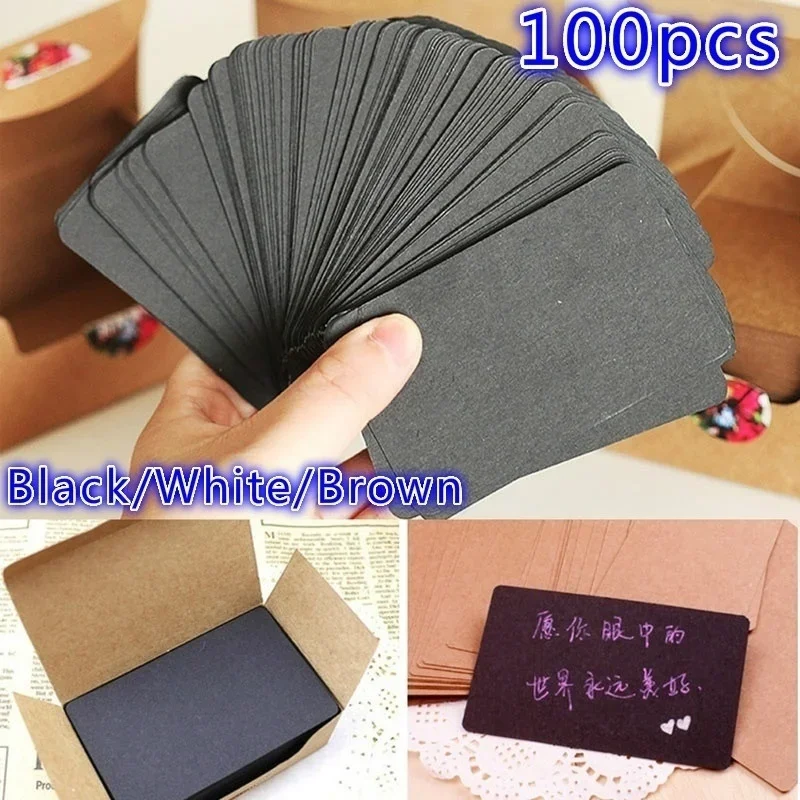 

100pcs Blank Kraft Paper Hang Tags Wedding Party Favor Label Price Gift Cards