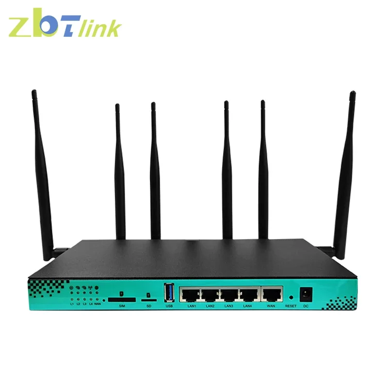 Zbtlink Router 4G 5G 1200Mbps Wifi Wireless Dual Band 4*1000M LAN 16MB 256MB Openwrt 2.4Ghz 5Ghz  6*Antenna for 64 User