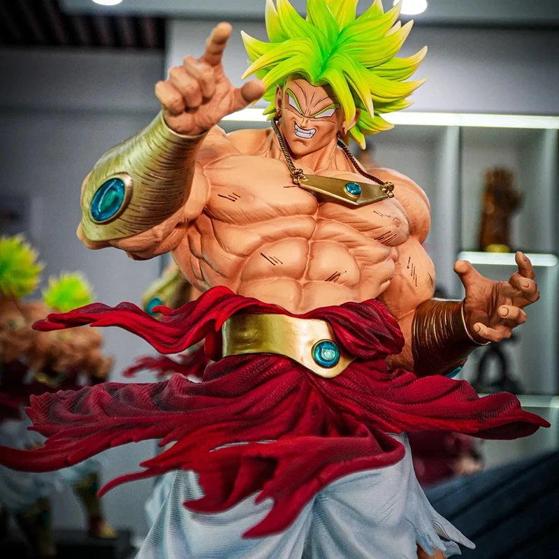 In Stock 50 Cm Anime Dragon Ball Super Saiyan JT Broly Action Figure GK Assembled Model Kit Large Sculpture Desktop Decoration