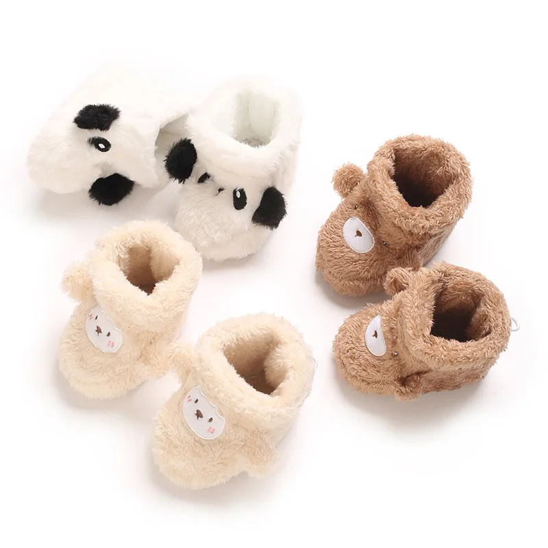 

Winter 0-1 Year Old Baby Cute Cartoon Lamb Soft plaid Winter Warm Infant Toddler Boots
