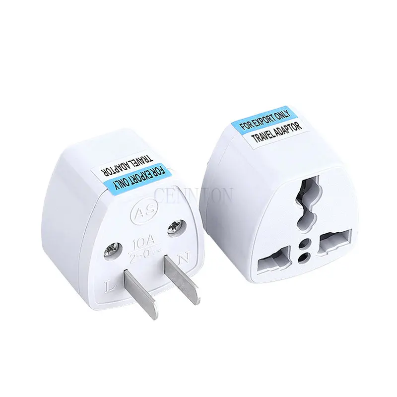 Iron CN AU US para EU KR RUS Power Plug Adapter, Adaptador de Viagem Conversor para Coréia Rússia Europa, 4.8mm AC DC