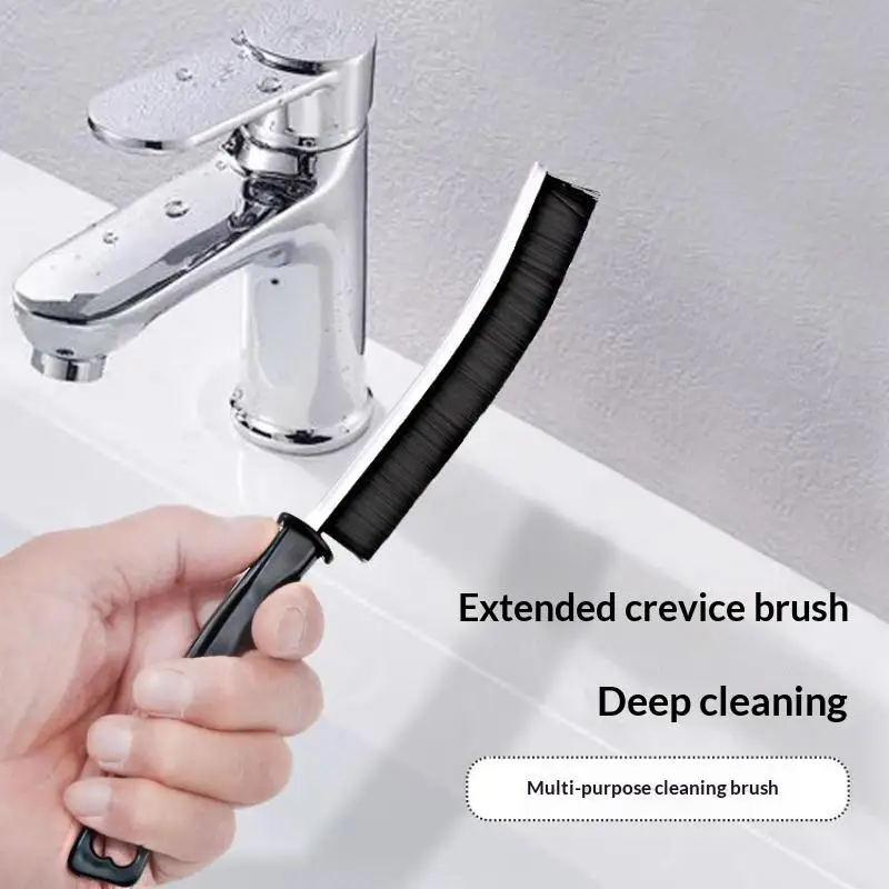 4 Pack Hard Bristle Crevice Cleaning Brushes With Comfort Grip For Kitchen Sink Bathroom Tile Window Track Deep Cleaning〔White〕