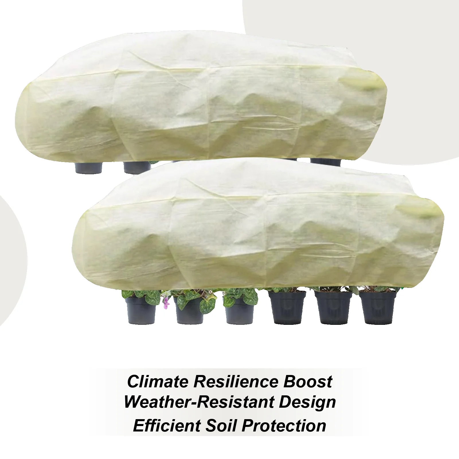 

Raised Garden Cover 2 Pieces Rectangular Plant Protection With Drawstring Weatherproof Plant Freeze Protection For Outdoor