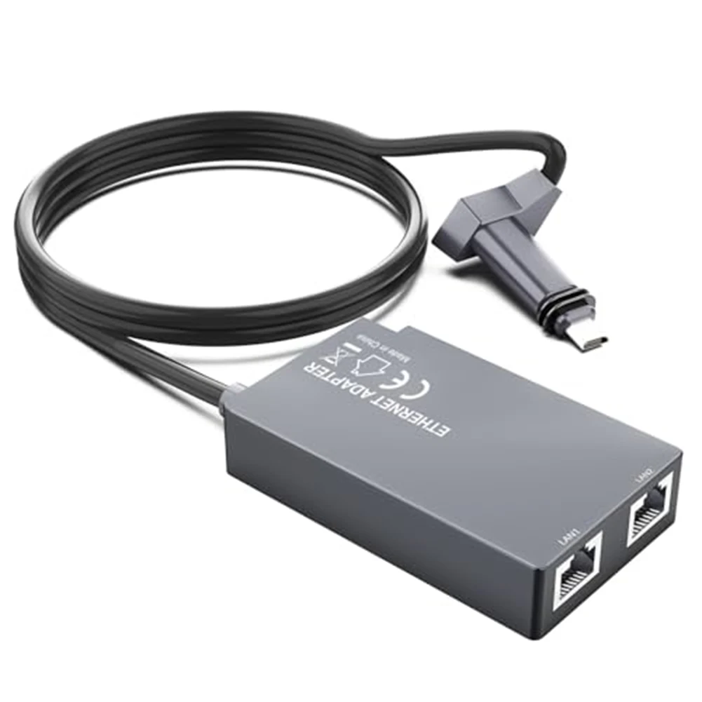 Network Connectivity Ethernet Adapter for internet Streaming Dual Port Ethernet Gigabit Speed For Smart Home Devices