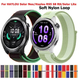 20mm 22mm Nylon Loop For HAYLOU Solar Neo Smartwatch Sport Band For Haylou RS4 RS4Plus Strap Haylou RS5 S8 R8/Solar Lite RT2 RT3