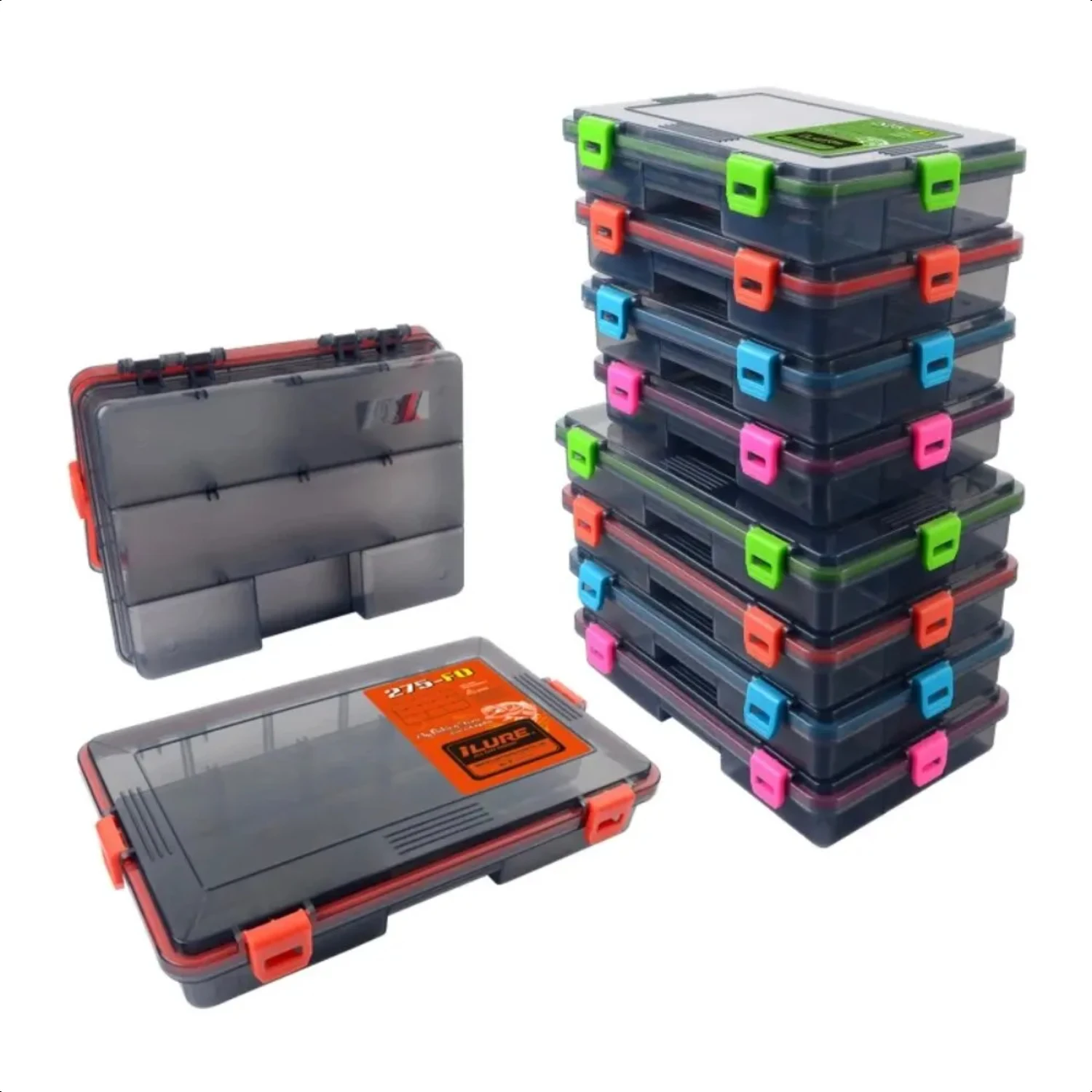 

Convenient, Waterproof, and Spacious Large Capacity Fishing Tackle Box: Ideal Storage Solution for Anglers with Complete Hook, L
