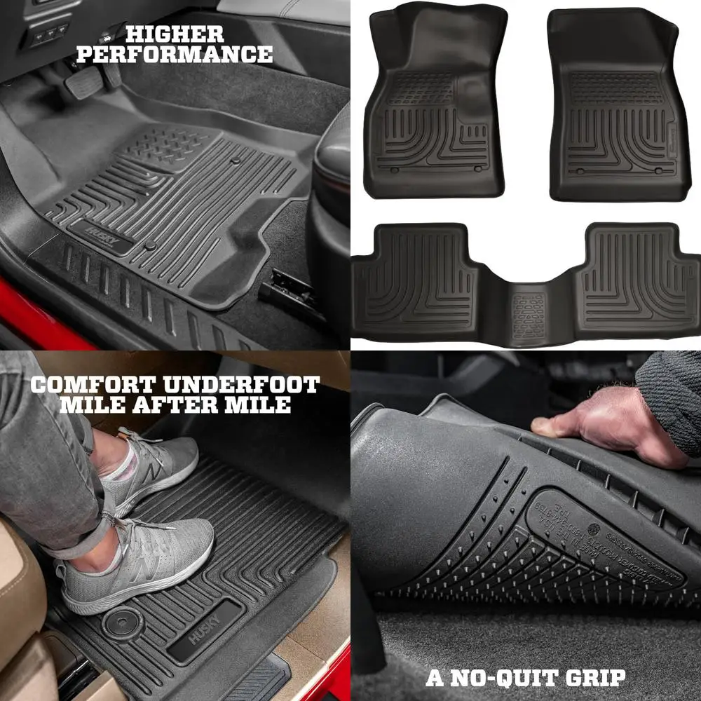 

Weatherbeater Floor Mats | Fits 2013-2015 Chevrolet Malibu; 2016 Chevrolet Malibu Limited | Front & 2nd Row, 3-pc Black - 98191