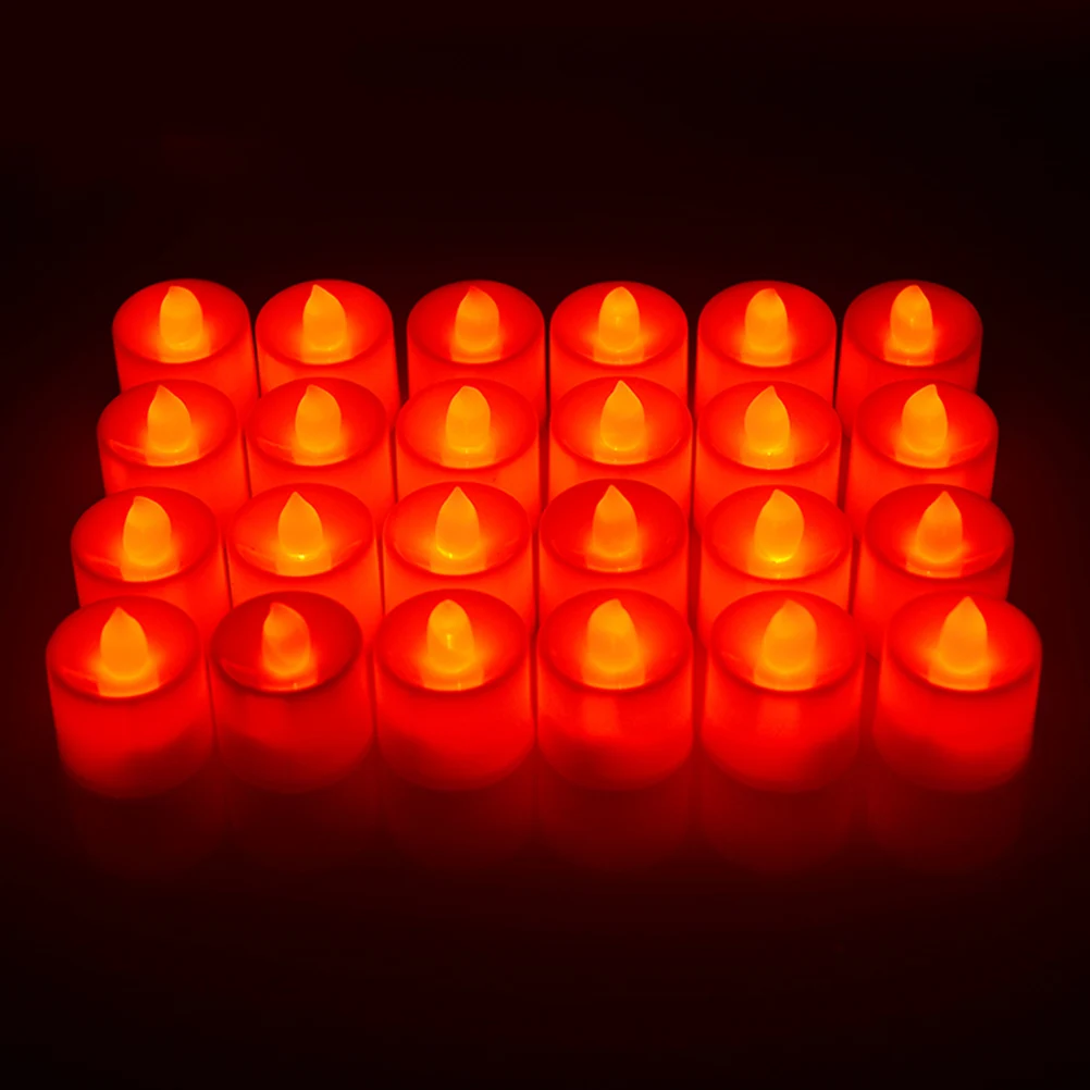 

24pcs LED Electronic C les Red Operated Durable Party Decorations Wedding Banquet naments LED Lighting