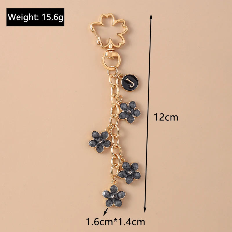 Fashion Colorful Flower Keychain for Car Key Women Men Handbag Pendant Key Rings Accessories DIY Jewelry Gifts